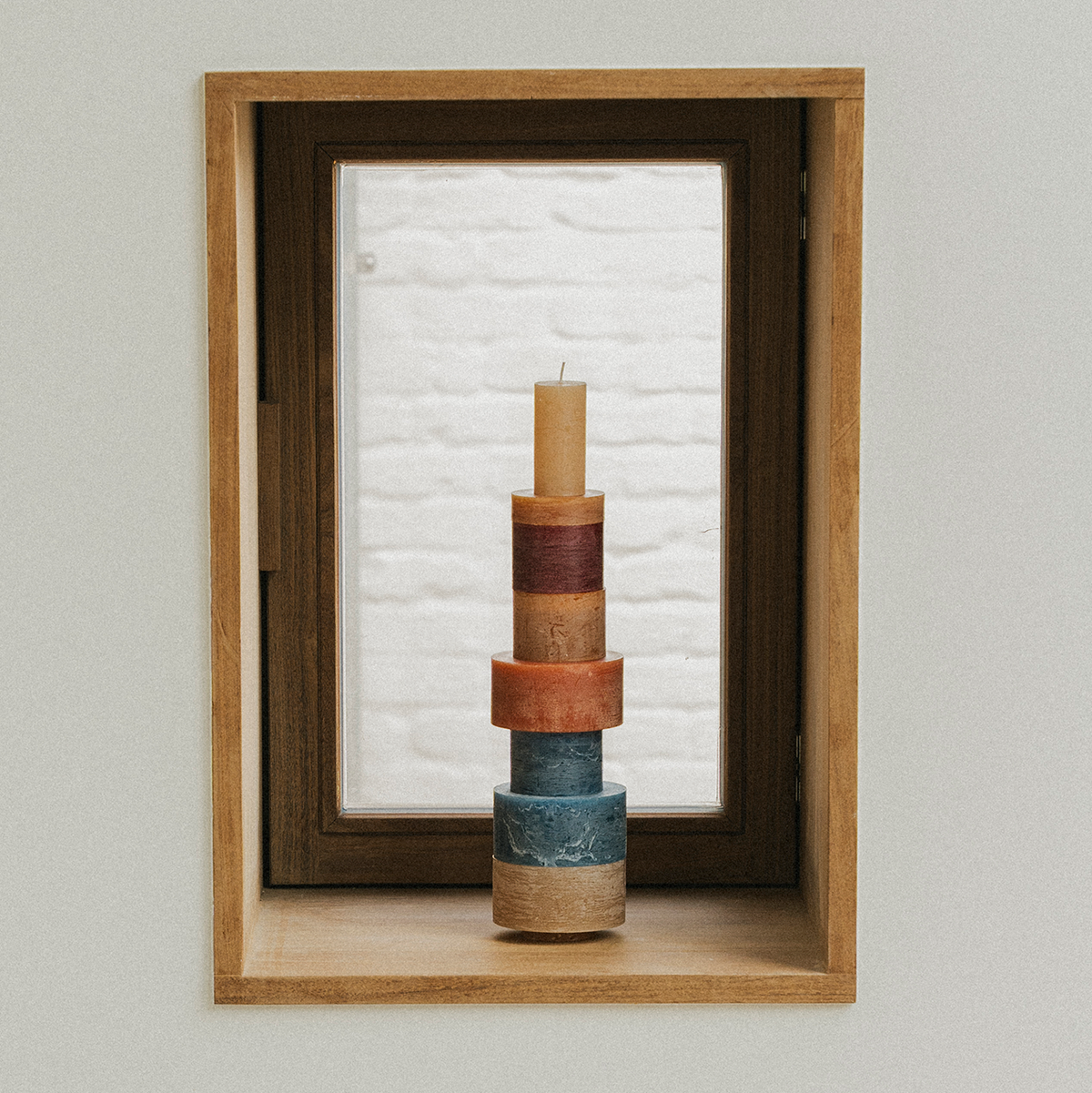 MODULES Stackable candles set Earthy tones